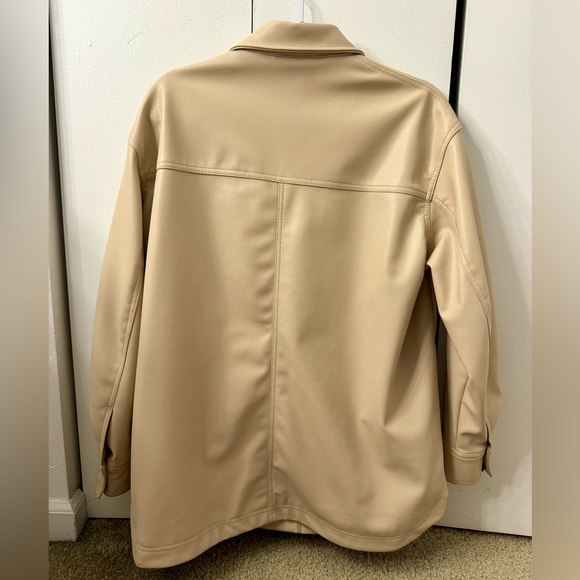 Vegan Leather Button Down Shirt/Jacket - Picture 5 of 5